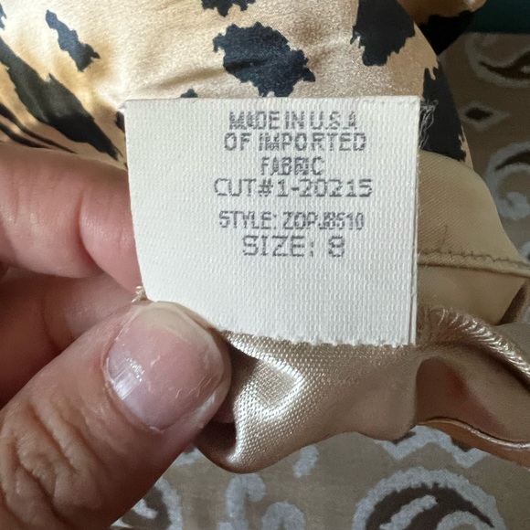 David Meister One-shoulder Leopard Print Cocktail Dress Size 8 - Picture 5 of 6